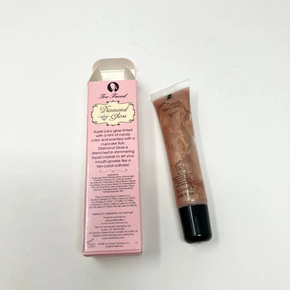 Too Faced Diamond‎ Gloss Super Shine Ultra Glam Lip Gloss Chocolate 0.45 oz